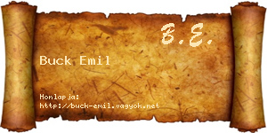 Buck Emil névjegykártya